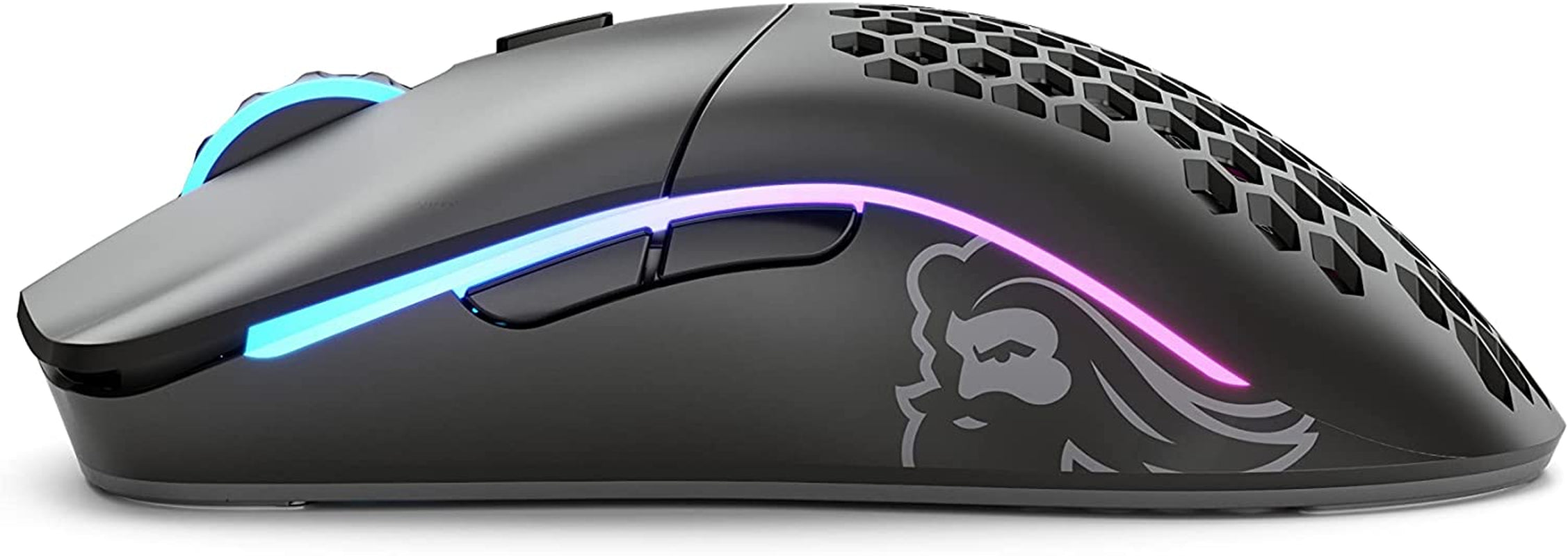 Unleash Your Gaming Potential with the Model O Wireless Gaming Mouse - Ultra-Lightweight, 69G Honeycomb Design, RGB Customization, and Lag-Free 2.4GHz Connectivity for Up to 71 Hours of Play - Matte Black