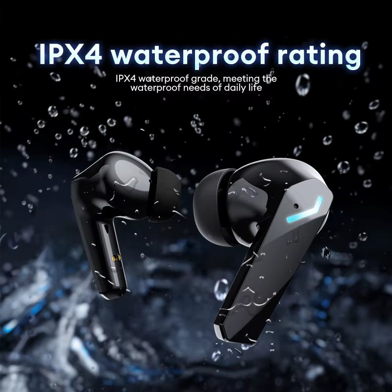 XT53 Bluetooth 5.4 Wireless Earbuds - Waterproof, HD Call, Low Latency Gaming Headset with LED Display