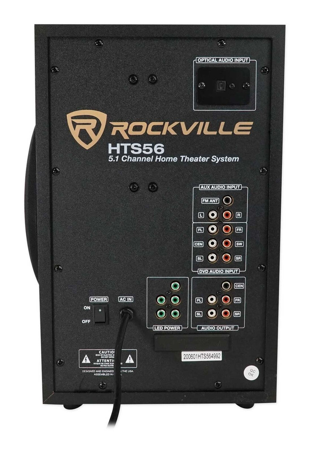 Experience the Ultimate Home Theater with the Rockville HTS56 1000W 5.1 Channel System featuring Bluetooth and USB Connectivity