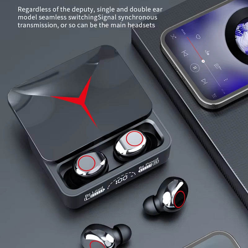 M90 Wireless Gaming Earbuds - Bluetooth 5.3 Sport Headphones with Mic for iPhone & Xiaomi