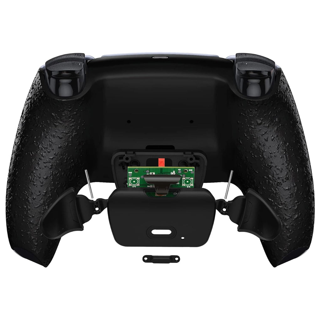 Textured Black Back Paddles Programable Rise V4 Remap Kit for PS5 Controller BDM-030 040 050 060, Upgrade Board Redesigned Back Shell Buttons Attachment for PS5 Controller - NO Controller