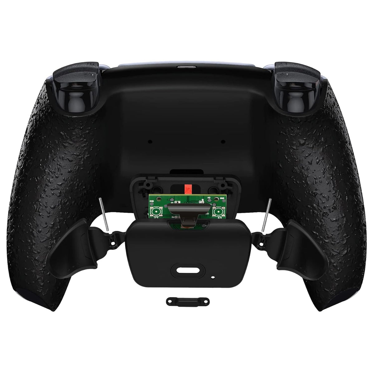 Textured Black Back Paddles Programable Rise V4 Remap Kit for PS5 Controller BDM-030 040 050 060, Upgrade Board Redesigned Back Shell Buttons Attachment for PS5 Controller - NO Controller