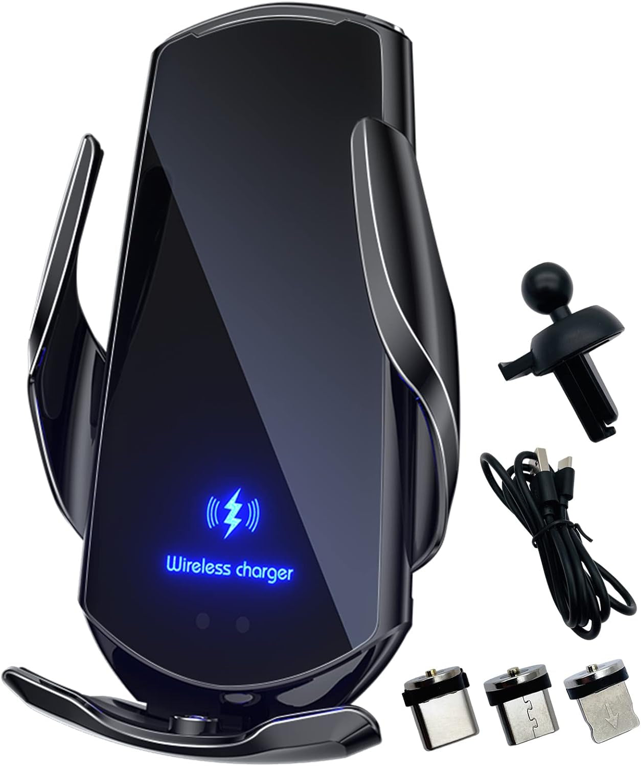 Revolutionary 15W Wireless Car Charger Mount - Auto-Clamping Air Vent Holder for All Smartphones