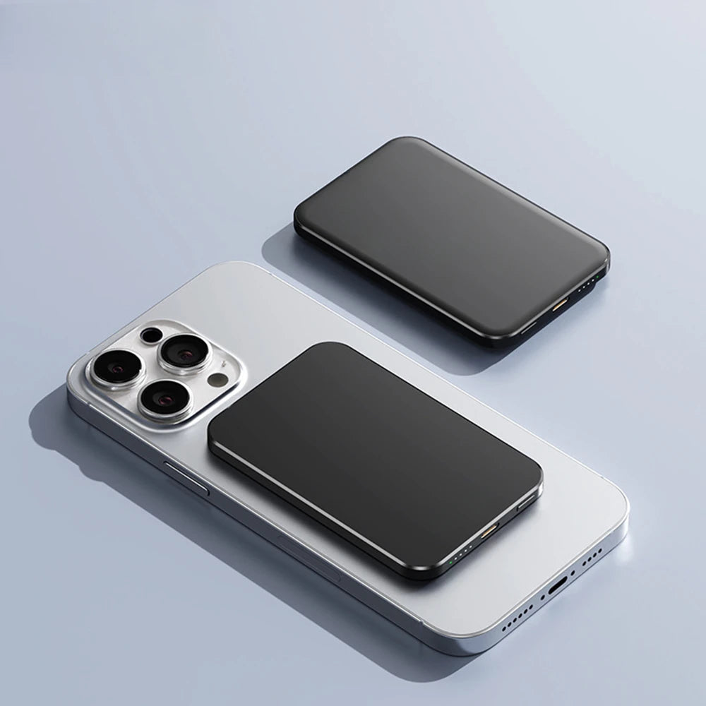 Compact Magnetic Wireless Power Bank 5000mAh - PD20W Charger for MagSafe iPhone, Samsung & Xiaomi