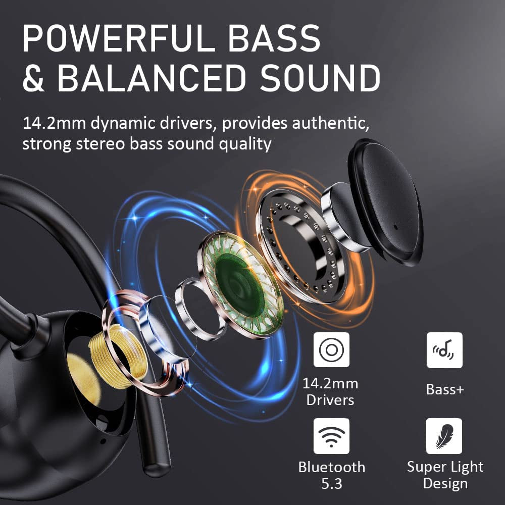 Experience Unmatched Sound with Our Wireless Bluetooth 5.1 Earbuds - Perfect for Sports, Gaming, and Travel! IPX7 Waterproof, Deep Bass, and 48 Hours of Playtime!