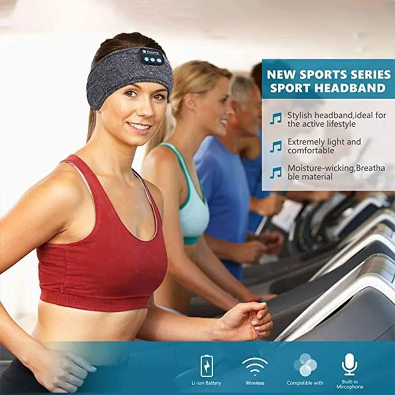 Experience Ultimate Comfort and Sound with the Fone Wireless Bluetooth 5.0 Sports Headband Earphones - Perfect for Music and Sleep!