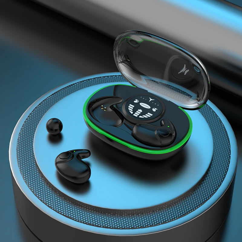 Invisible Wireless Sleep Earphones - Bluetooth 5.3, IPX5 Waterproof, Noise Reduction, Touch Control Headsets