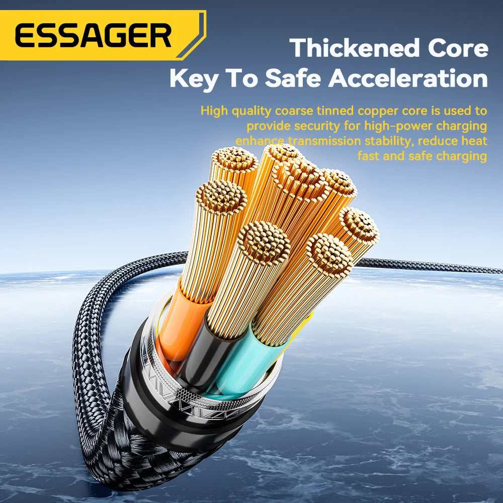 240W USB Type-C to USB-C Cable - 100W PD 3.1 Fast Charging for MacBook Pro, Xiaomi, Samsung, and More - 2M Length