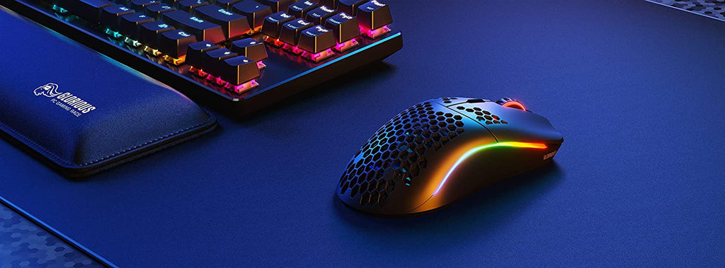 Unleash Your Gaming Potential with the Model O Wireless Gaming Mouse - Ultra-Lightweight, 69G Honeycomb Design, RGB Customization, and Lag-Free 2.4GHz Connectivity for Up to 71 Hours of Play - Matte Black
