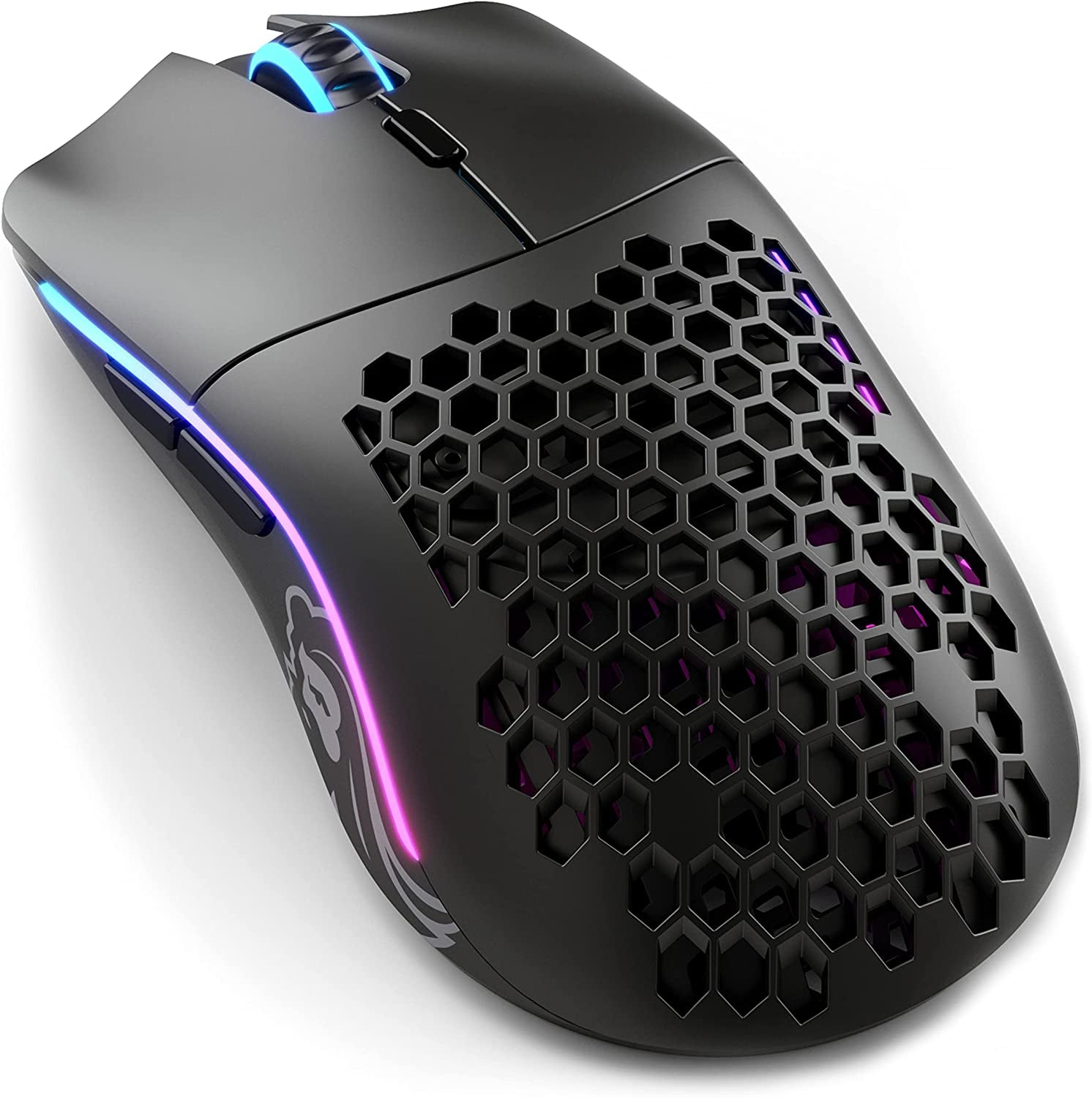Unleash Your Gaming Potential with the Model O Wireless Gaming Mouse - Ultra-Lightweight, 69G Honeycomb Design, RGB Customization, and Lag-Free 2.4GHz Connectivity for Up to 71 Hours of Play - Matte Black