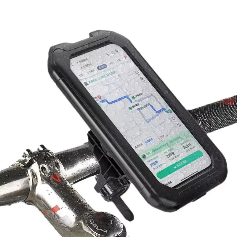 Ultimate Waterproof Motorcycle & Bicycle Phone Holder - 360° Rotating GPS Stand for Outdoor Navigation