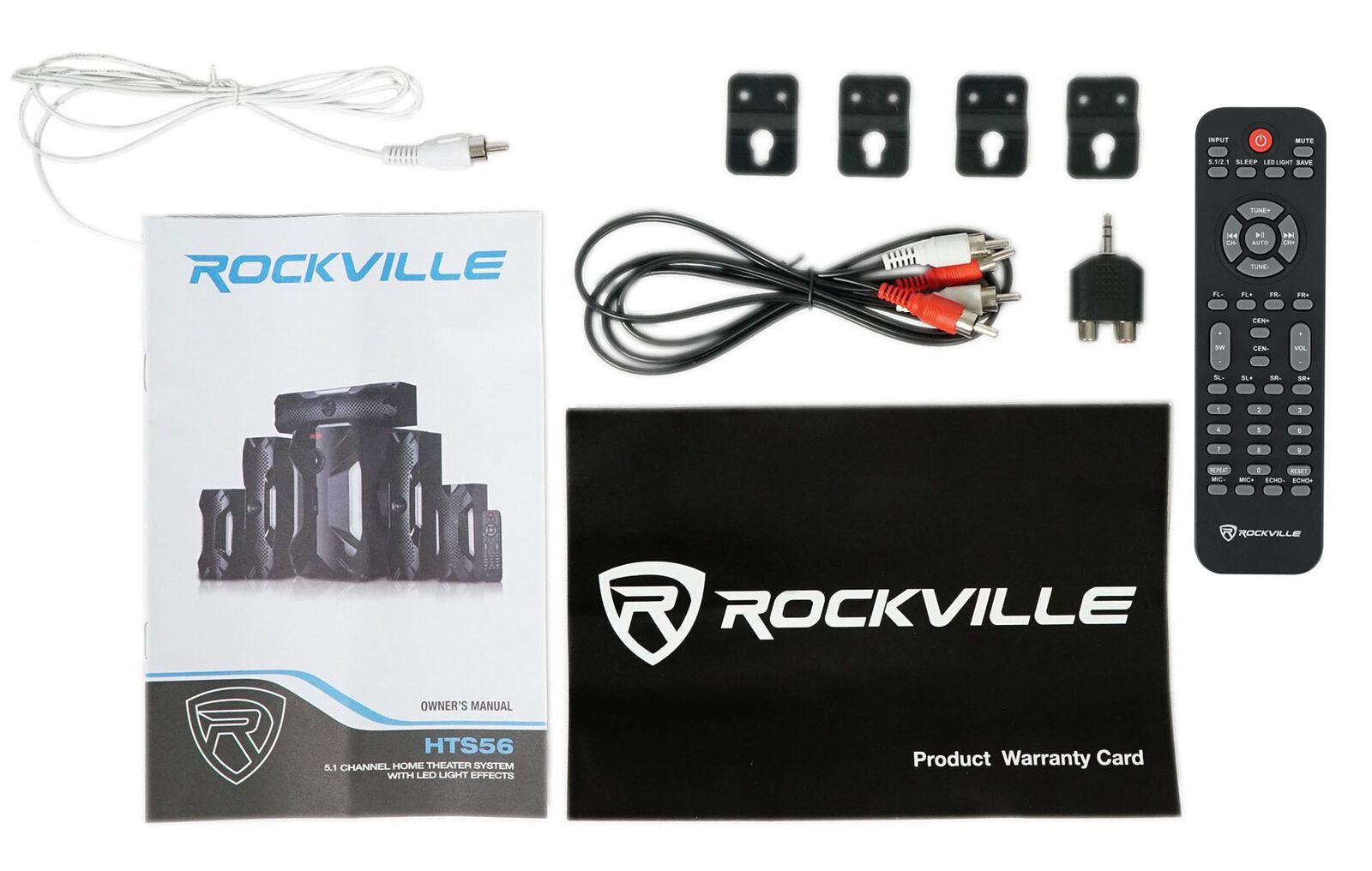 Experience the Ultimate Home Theater with the Rockville HTS56 1000W 5.1 Channel System featuring Bluetooth and USB Connectivity