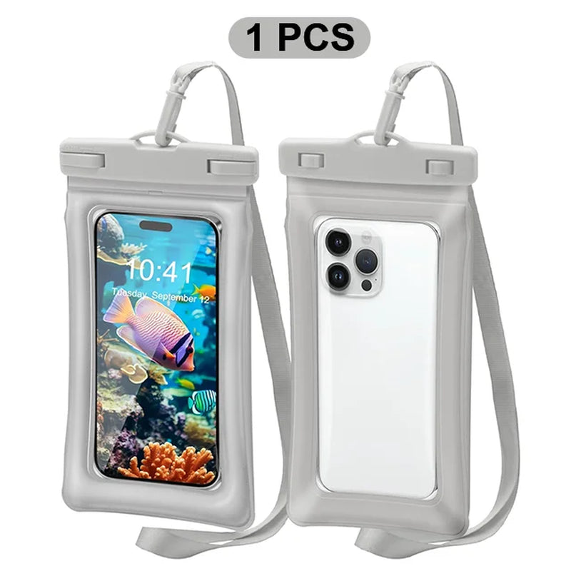 2-Pack Waterproof Phone Pouch & Case - IPX8 Floating Dry Bag for Beach Use - Fits Phones Up to 7.2 Inches
