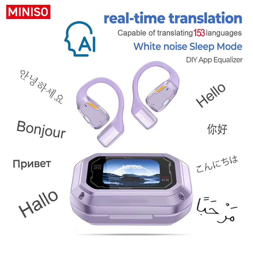 M98 Wireless Bluetooth Headphones - Sports & Gaming Earbuds with ASMR APP Translation & IPX5 Water Resistance