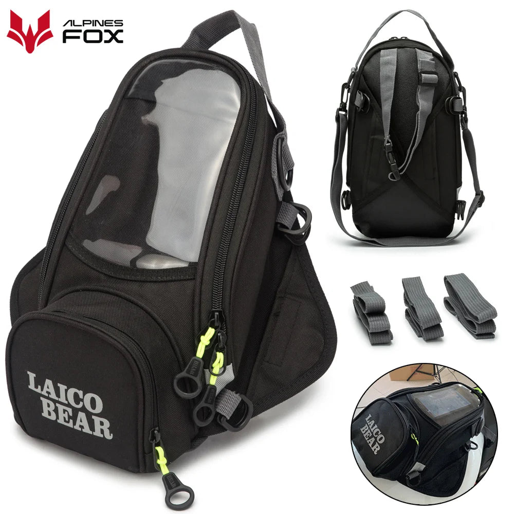 Premium Waterproof Motorcycle Tank Bag - Magnetic Navigation & Oil Reservoir Package