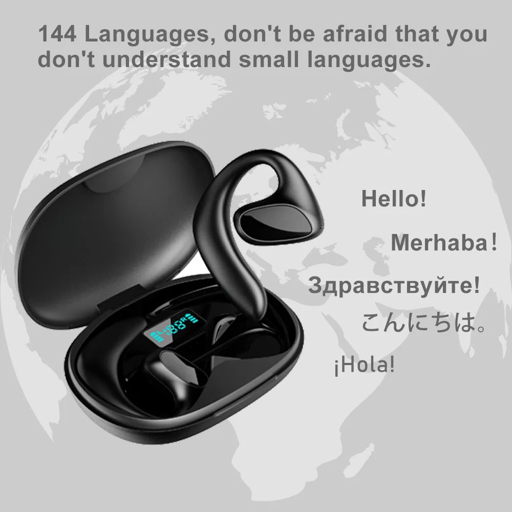 M8 Language Translator Earbuds - Real-Time Translation in 144 Languages for Effortless Travel Communication