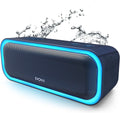 Soundbox Pro Bluetooth Speaker, 20W Stereo Sound, Active Extra Bass | Portable, 20H Playtime, Multi-Colors Lights, Wireless Stereo Pairing, IPX6 Waterproof, Hiking, Camping, Outdoor, House, Blue