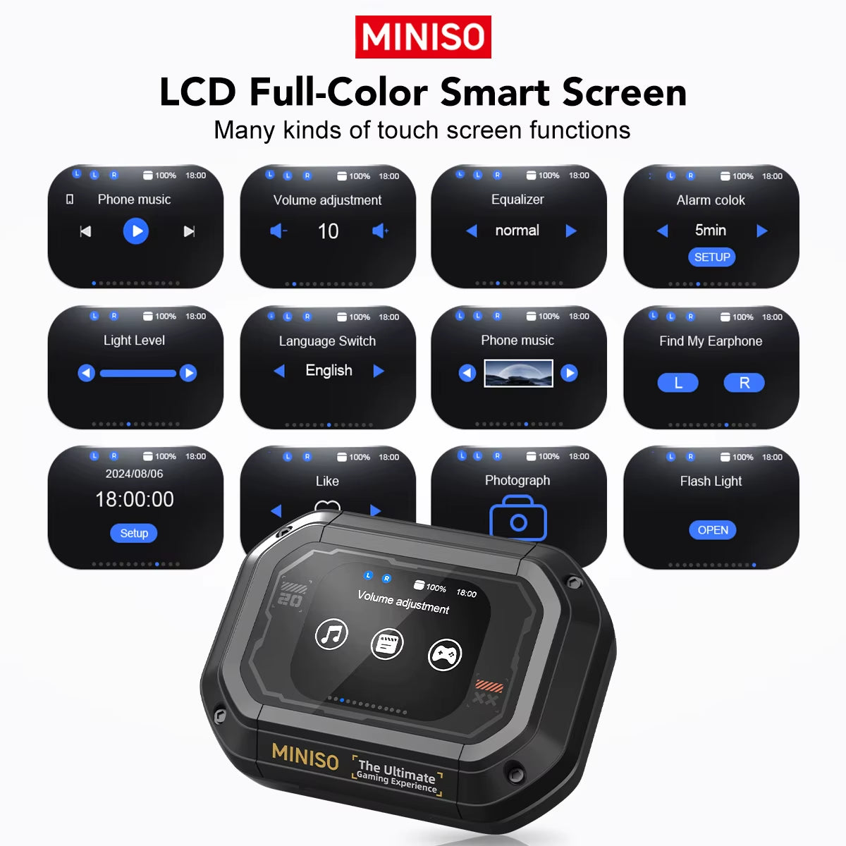 M98 Wireless Bluetooth Headphones - Sports & Gaming Earbuds with ASMR APP Translation & IPX5 Water Resistance