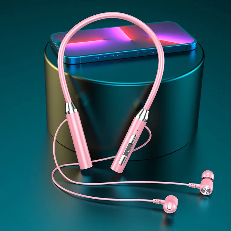 Immersive 9D Stereo Wireless Bluetooth 5.0 Neckband Earphones - Waterproof Magnetic Sport Headphones with Mic & TWS Earbuds