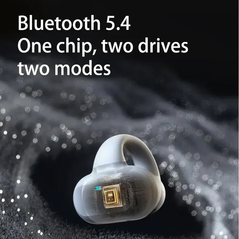 OHR206 Waterproof Bluetooth 5.4 Clip-On Earphones with Dolby Sound - Perfect for Sports!