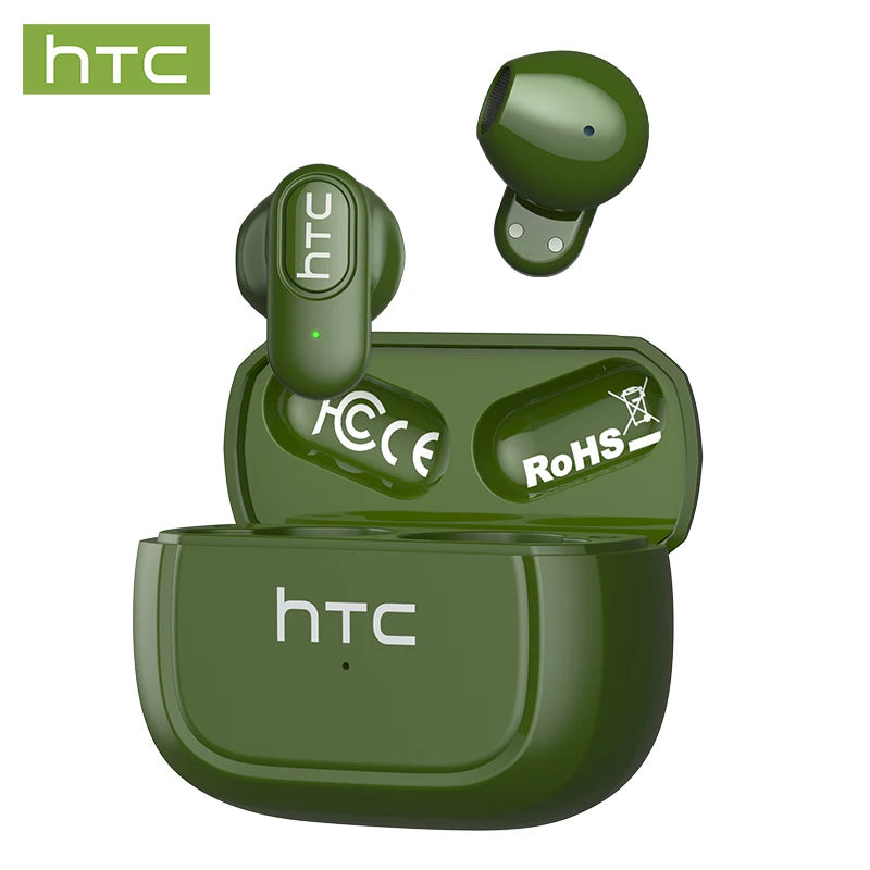 NE51 TWS Bluetooth Earbuds - Mini Sports Wireless Headphones with Smart Noise Reduction - Stylish Green & Black Design