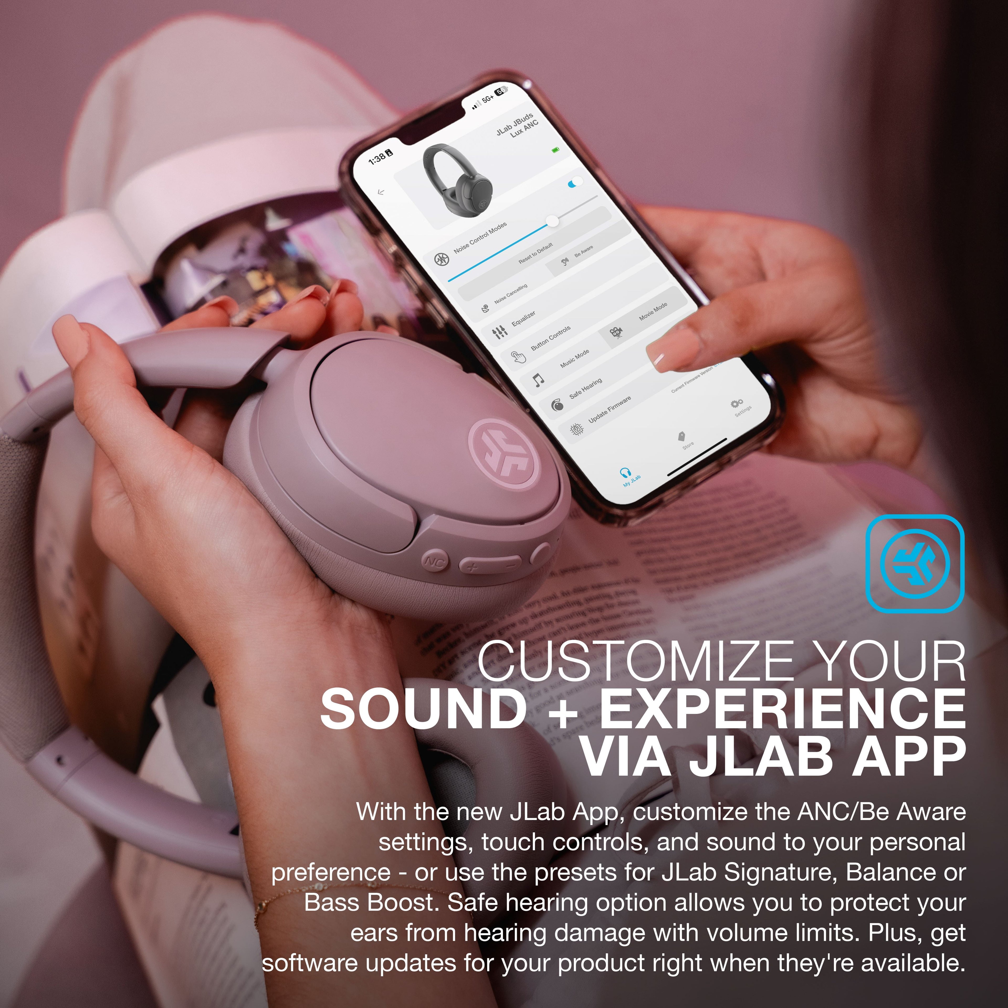 Experience Unmatched Sound with Jbuds Lux Active Noise Cancellation Bluetooth Headphones