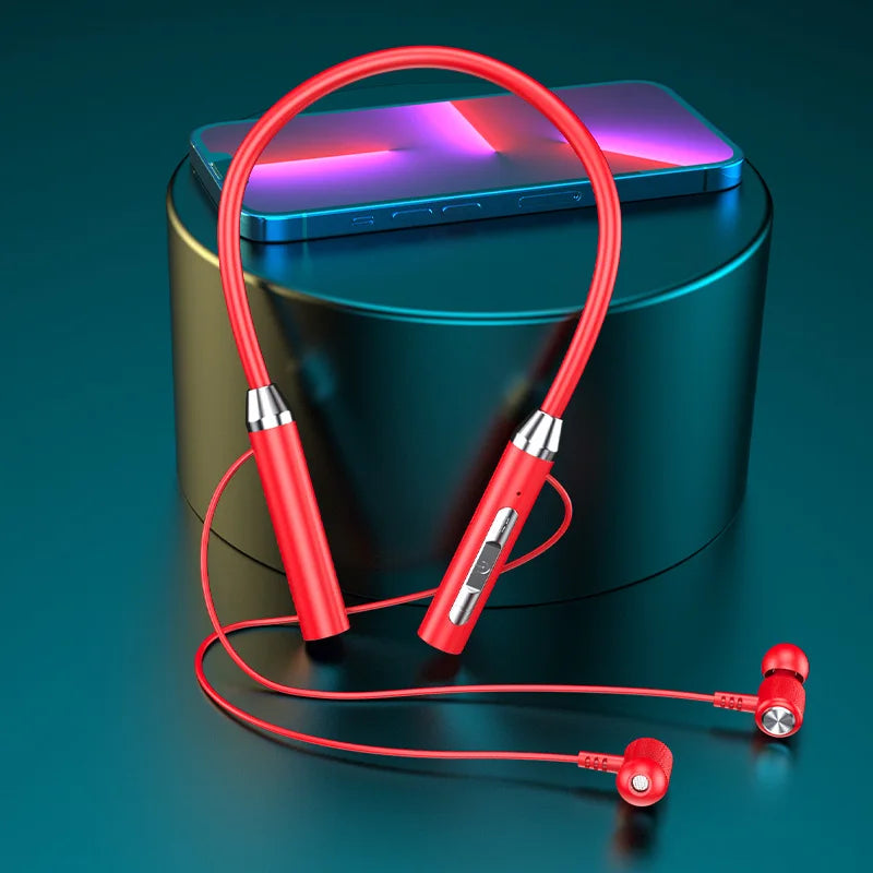 Immersive 9D Stereo Wireless Bluetooth 5.0 Neckband Earphones - Waterproof Magnetic Sport Headphones with Mic & TWS Earbuds