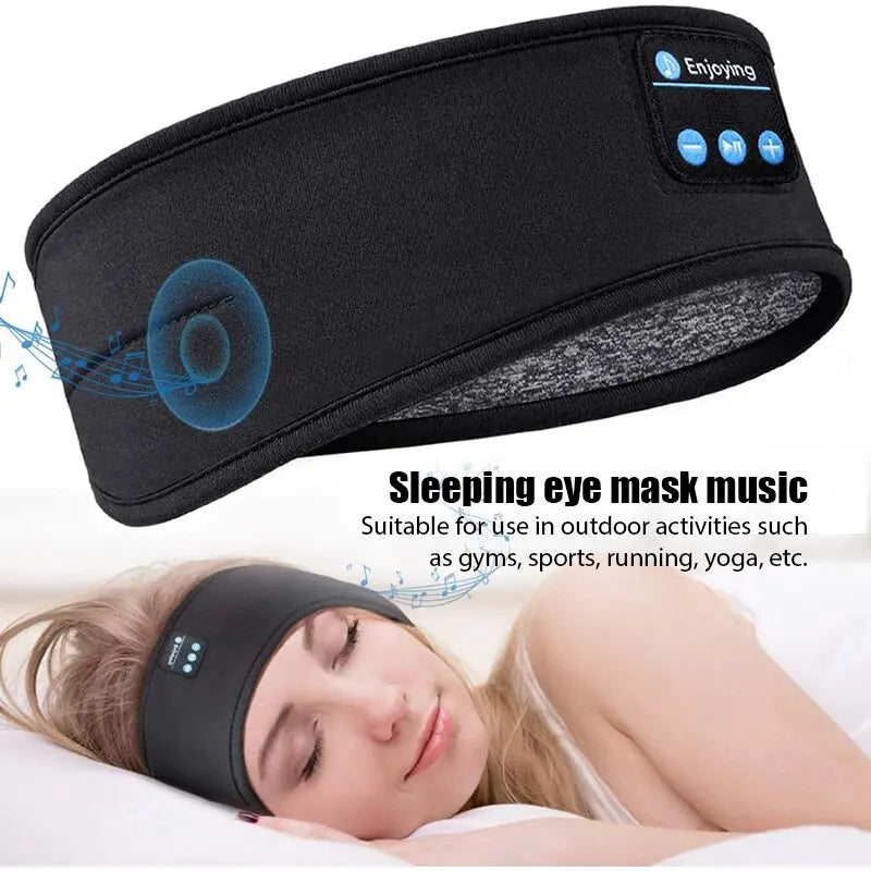 Experience Ultimate Comfort and Sound with the Fone Wireless Bluetooth 5.0 Sports Headband Earphones - Perfect for Music and Sleep!