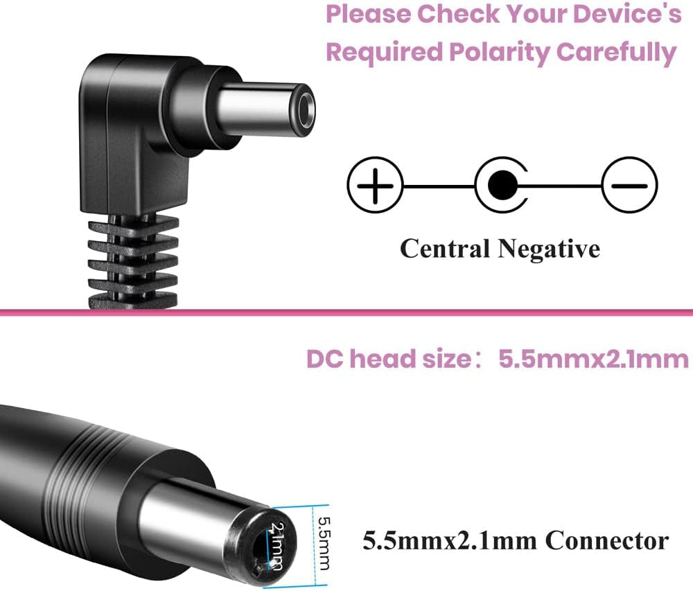 Guitar Pedal Power Supply Adapter 9V DC 1A Tip Negative 8 Way Daisy Chain Cables for Guitar Effect Pedal