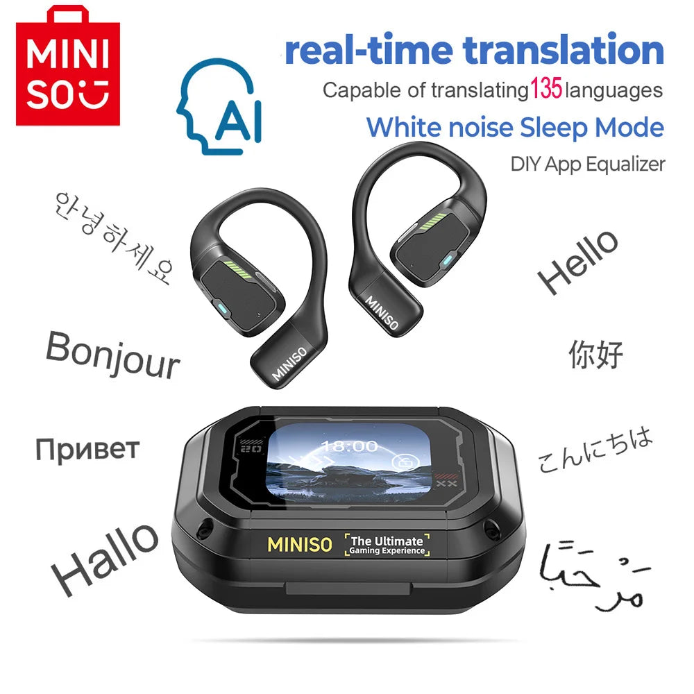M98 Wireless Bluetooth Headphones - Sports & Gaming Earbuds with ASMR APP Translation & IPX5 Water Resistance