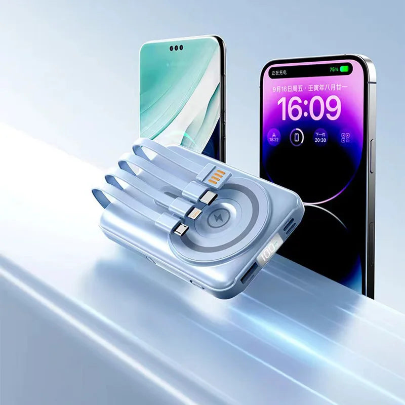Ultra-Slim 22.5W Wireless Magnetic Power Bank - Fast Charging 10000mAh for Phones & Watches