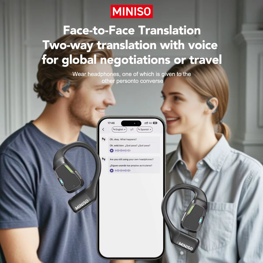 M98 Wireless Bluetooth Headphones - Sports & Gaming Earbuds with ASMR APP Translation & IPX5 Water Resistance