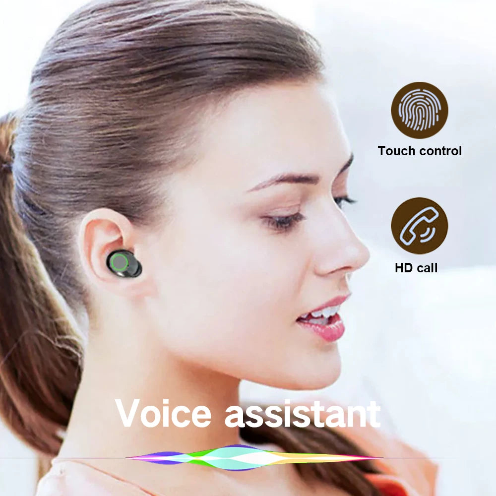 High-Performance NES TWS Wireless Bluetooth Earbuds - Sport Stereo Headphones with Built-In Microphone for HD Calls and Gaming
