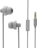 (TM Unique Total Soft Silicon Sleeping Headphones Earplugs Earbuds with Mic for Cellphones,Tablets and 3.5 Mm Jack Plug (Grey)