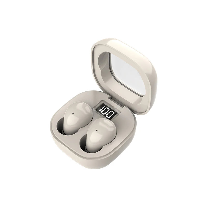SK19 Bluetooth 5.3 Mini Invisible TWS Earbuds - HIFI Stereo Wireless Headphones with Noise Reduction & Microphone