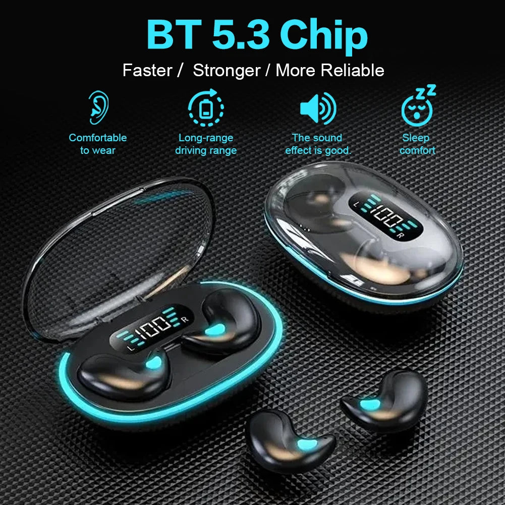 Revolutionary BT 5.3 Invisible Sleep Earbuds - Touch Control, Waterproof, and Designed for Ultimate Comfort and Better Sleep