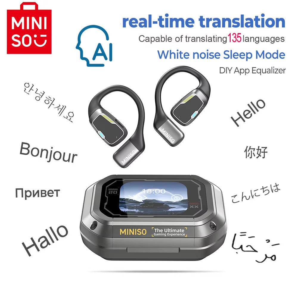 M98 Wireless Bluetooth Headphones - Sports & Gaming Earbuds with ASMR APP Translation & IPX5 Water Resistance