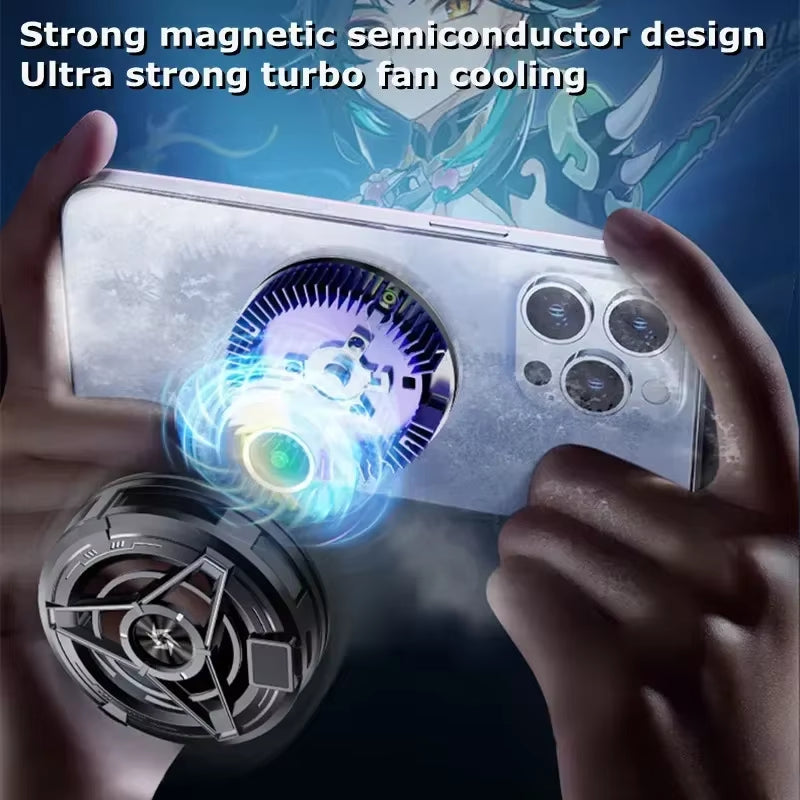 SL17 Magnetic Phone Cooler - 2-in-1 Gaming Fan & Fast Semiconductor Cooling for iOS/Android Devices