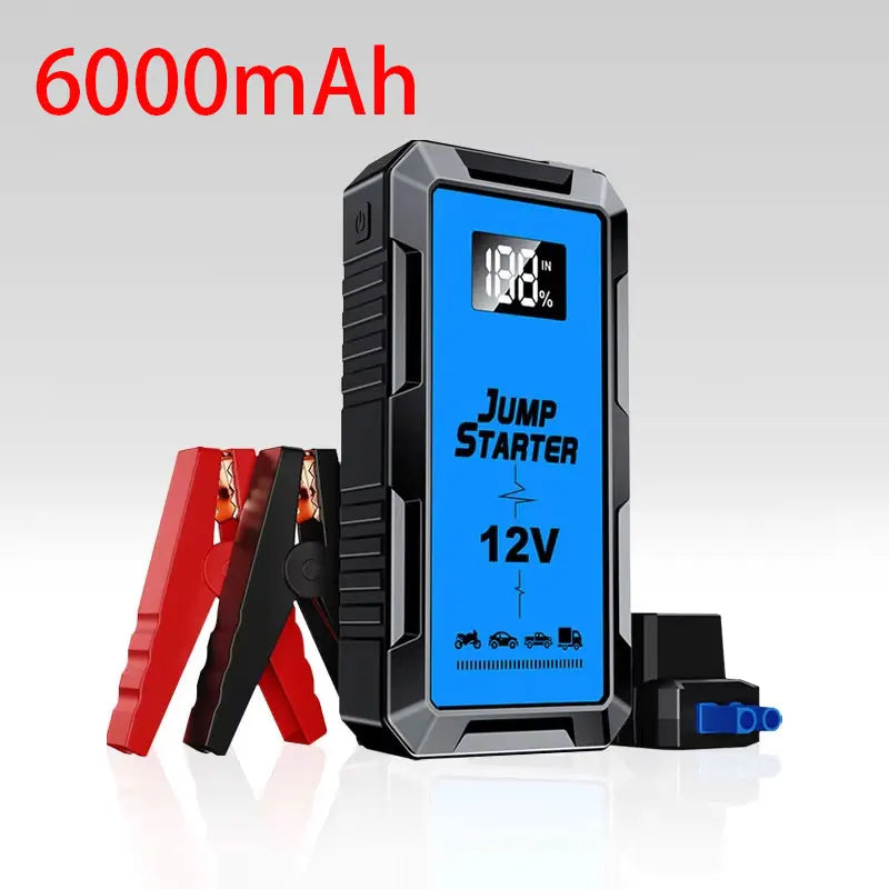 Powerful 4000A 12V Car Jump Starter & Portable Charger with LED Lighting - Essential Car Battery Backup!