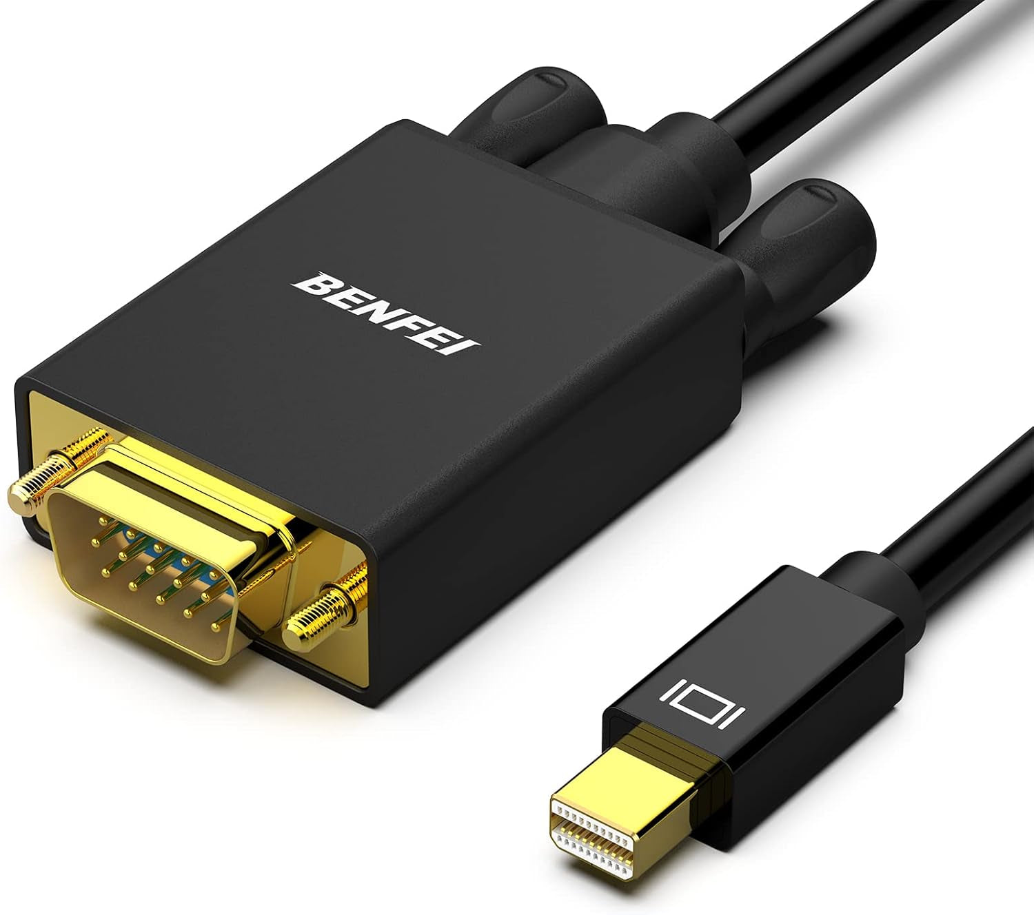 High-Quality 1.8M Mini DisplayPort to VGA Cable - Perfect for MacBook & Surface Pro - Gold-Plated for Optimal Performance