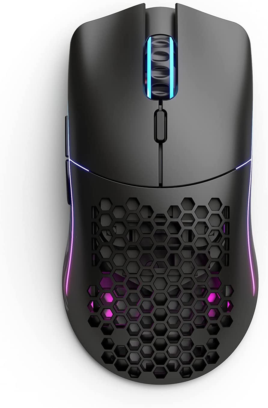 Unleash Your Gaming Potential with the Model O Wireless Gaming Mouse - Ultra-Lightweight, 69G Honeycomb Design, RGB Customization, and Lag-Free 2.4GHz Connectivity for Up to 71 Hours of Play - Matte Black
