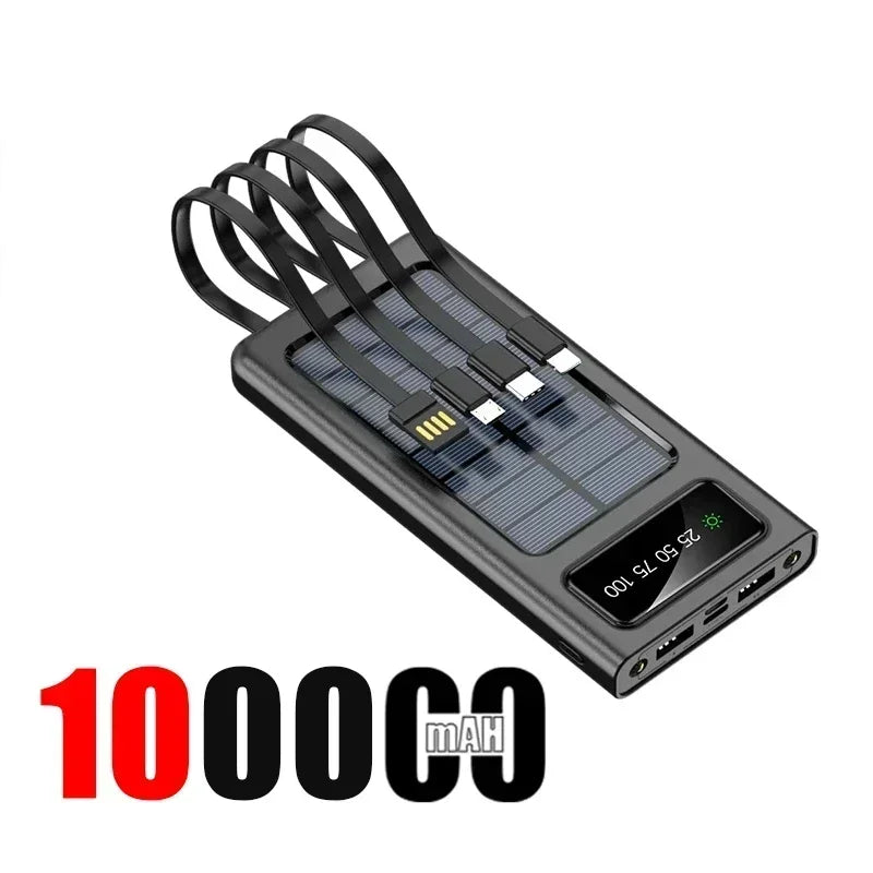 Ultra Capacity 200,000mAh Solar Power Bank - 120W Super Fast Charging with LED Light for iPhone 17 & Samsung - Perfect for Outdoor Adventures!