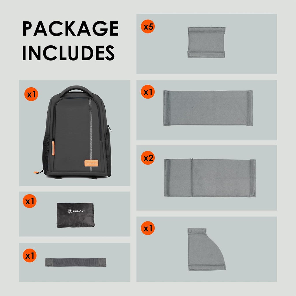 Camera Backpack for Photographers Compact 15L, TB04 Black | 15 Inch Laptop Compartment, Side Access Quick Draw, Anti-Theft Hidden Pocket, Tripod Holder, Rain Cover, Travel-Friendly
