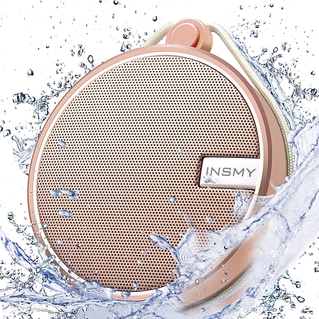 C12 Waterproof Bluetooth Shower Speaker - Portable, Suction Cup, Loud Clear Sound, Perfect for Outdoor Adventures and Home Use in Stylish Cashmere Pink
