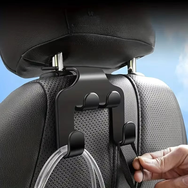 Car Back Seat Hook & Phone Holder Stand - Perfect for iPhone & Samsung Devices