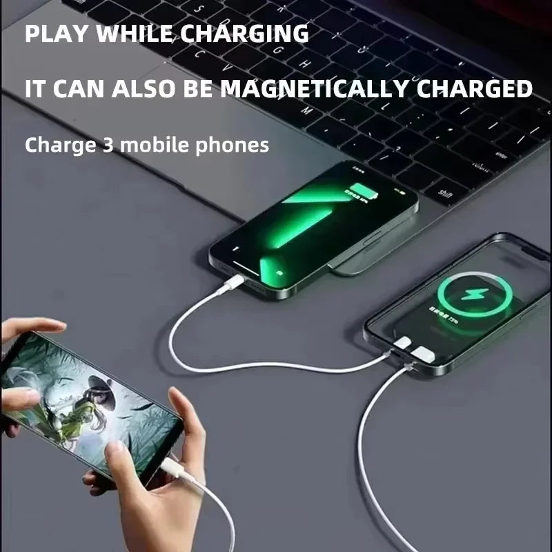200000mAh Magnetic Wireless Power Bank - Fast Portable Charger for MagSafe, iPhone, Huawei, Samsung