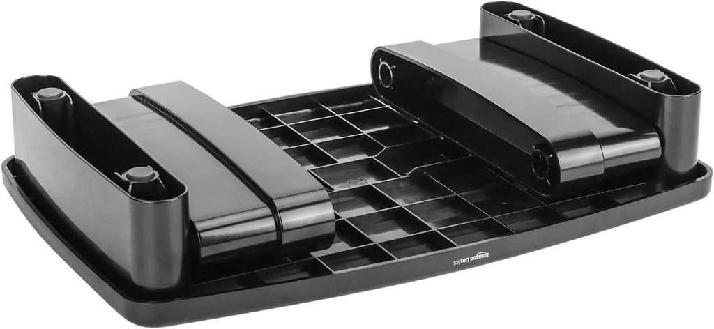 Height Adjustable Monitor Stand Riser with Storage Organizer, 3-Level Stackable Design, Durable ABS Plastic, Supports up to 22Lbs, for Monitors & Laptops, Black