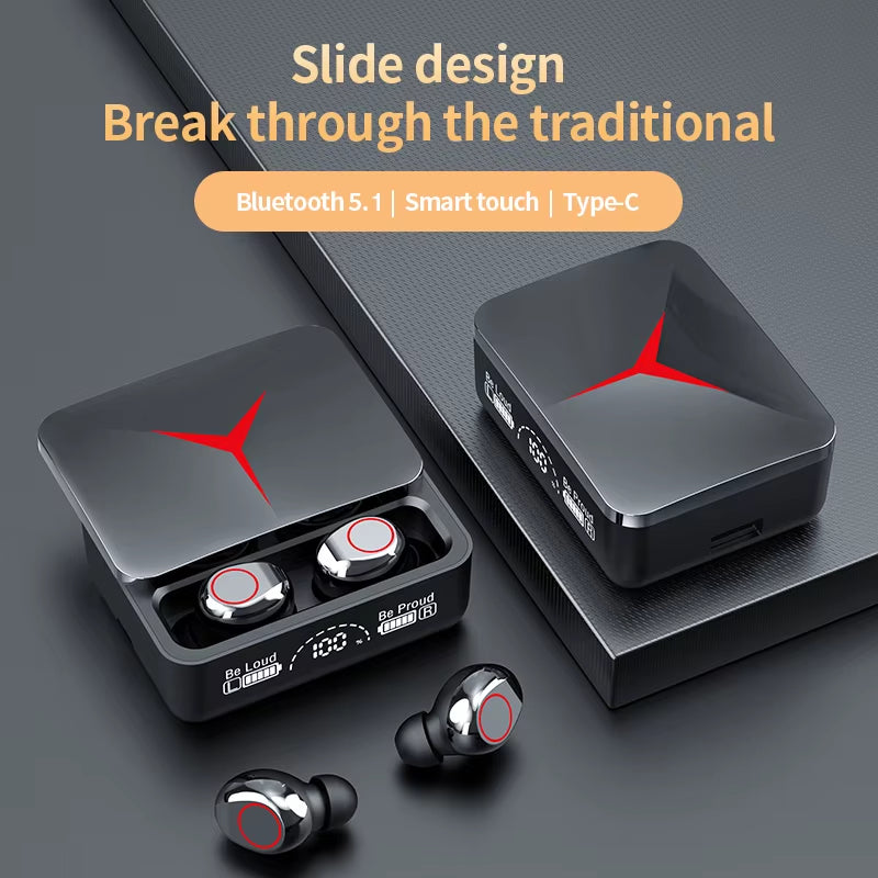 M90 Wireless Gaming Earbuds - Bluetooth 5.3 Sport Headphones with Mic for iPhone & Xiaomi