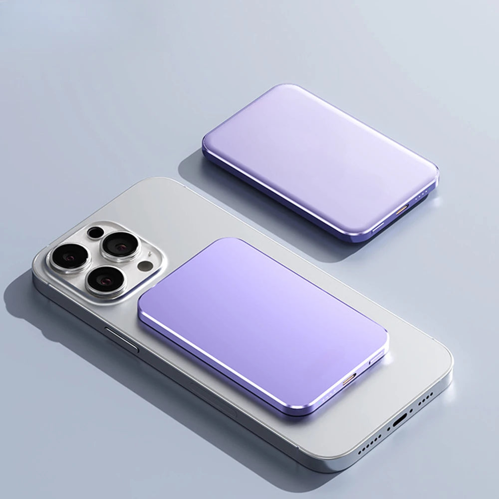 Compact Magnetic Wireless Power Bank 5000mAh - PD20W Charger for MagSafe iPhone, Samsung & Xiaomi