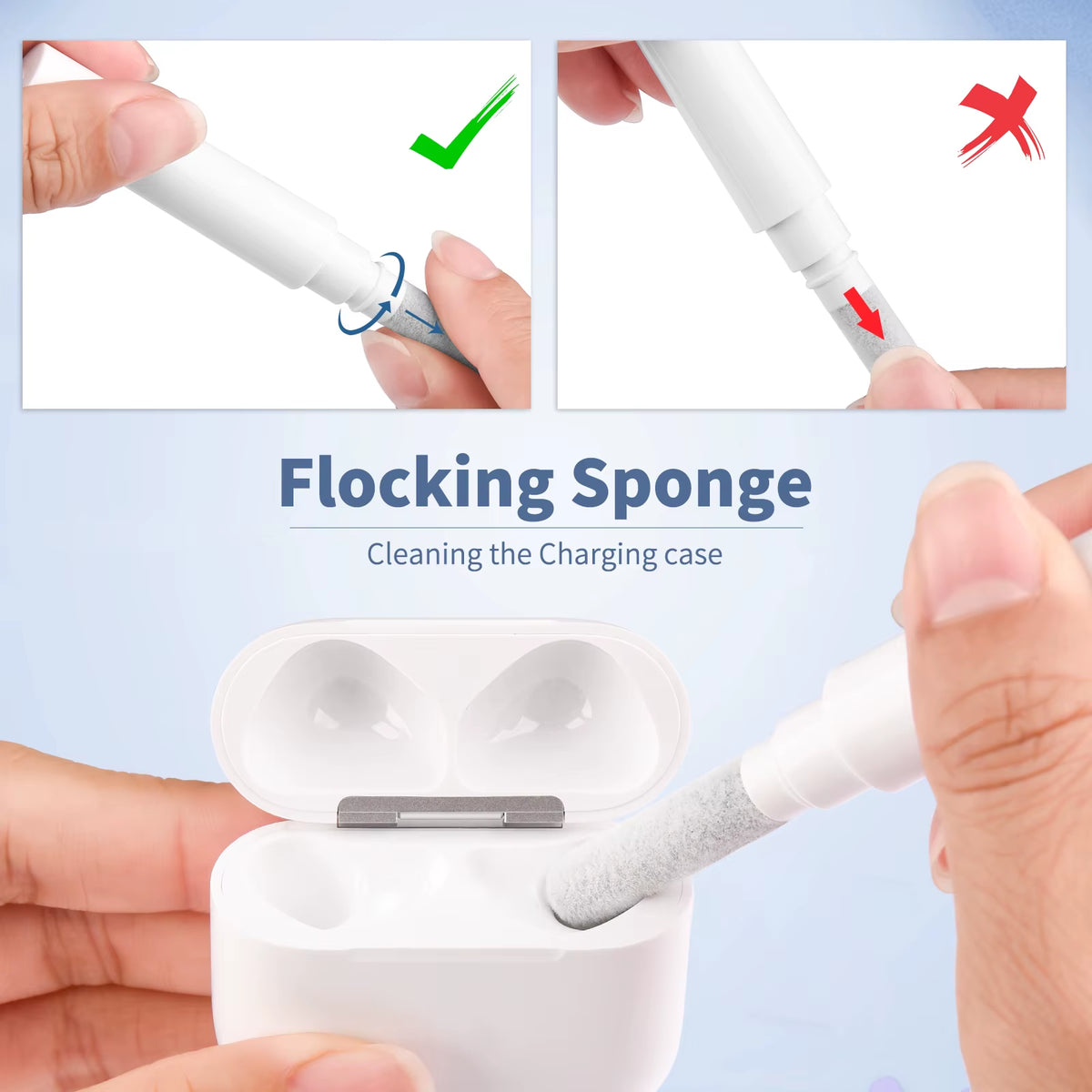 3-in-1 Bluetooth Earphones Cleaning Pen Tool - Ultimate Cleaner Kit for AirPods Pro, 3, 2, 1 & Xiaomi iPhone Earbuds